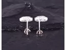 Silberohrstecker mit zahlreichen Strasssteinen