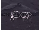Silberohrstecker mit zwei verbunden Ringen
