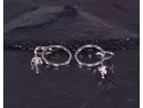 Silberohrstecker mit zwei verbunden Ringen