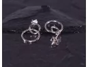 Silberohrstecker mit zwei verbunden Ringen