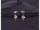 Silberohrstecker mit Zylinderform