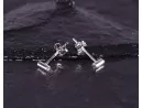 Silberohrstecker mit Zylinderform