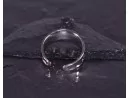 Silberring in gehämmerter Optik glattpoliert