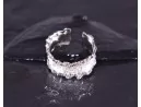 Silberring in gehämmerter Wellenform