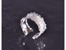 Silberring in gehämmerter Wellenform