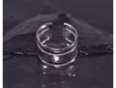 Silberring mit drei Ebenen offen