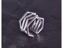 Silberring mit drei geometrisch angeordneten Schichten