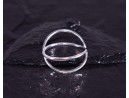 Silberring mit filigran sich kreuzenden Ringschienen