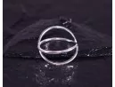 Silberring mit filigran sich kreuzenden Ringschienen