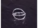 Silberring mit filigran sich kreuzenden Ringschienen