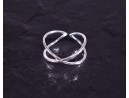 Silberring mit filigran sich kreuzenden Ringschienen