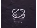 Silberring mit filigran sich kreuzenden Ringschienen