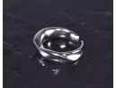 Silberring mit fliessender Form