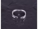 Silberring mit gedrehter Ringschiene