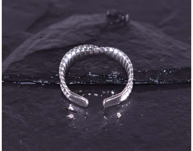 Silberring mit gedrehter Ringschiene