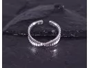 Silberring mit gedrehter Ringschiene