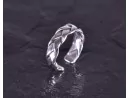 Silbering mit geflochtenen SibersträngenSilberring