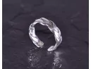 Silbering mit geflochtenen SibersträngenSilberring
