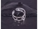 Silberring mit geometrischer Linienführung