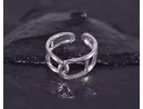 Silberring mit geometrischer Linienführung