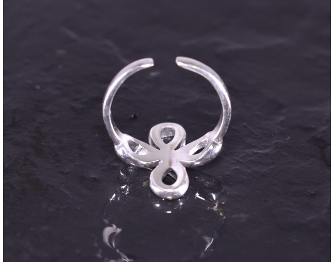 Silberring mit Kleeblattmotiv