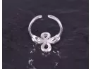 Silberring mit Kleeblattmotiv
