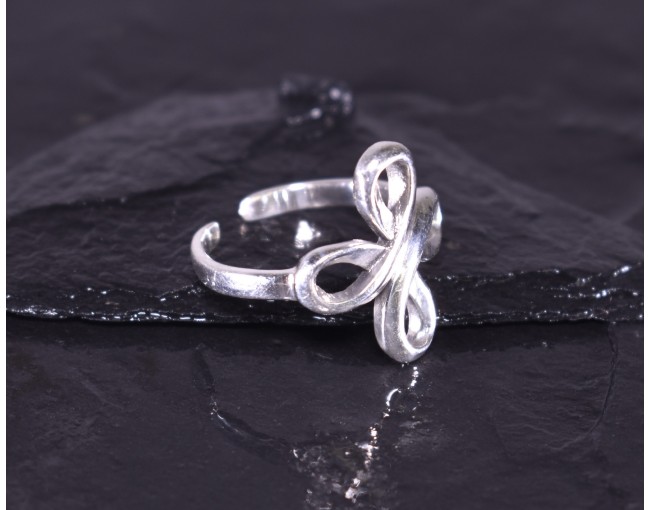 Silberring mit Kleeblattmotiv