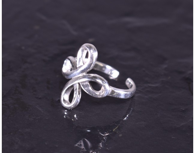 Silberring mit Kleeblattmotiv