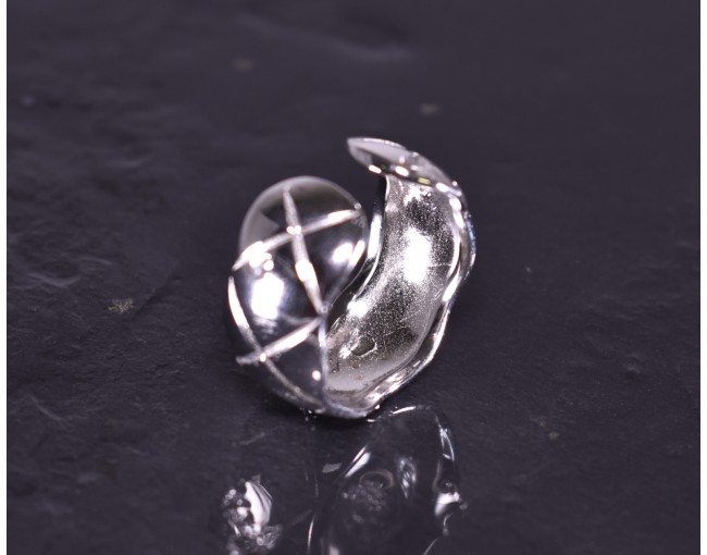 Silberring mit lebendigem Design