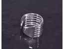 Silberring mit sechs verlaufenden Silberlinien