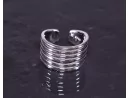 Silberring mit sechs verlaufenden Silberlinien