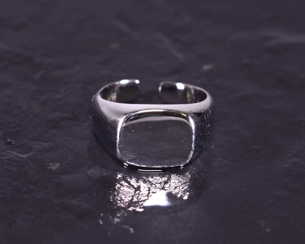 Silberring mit Siegelringdesign