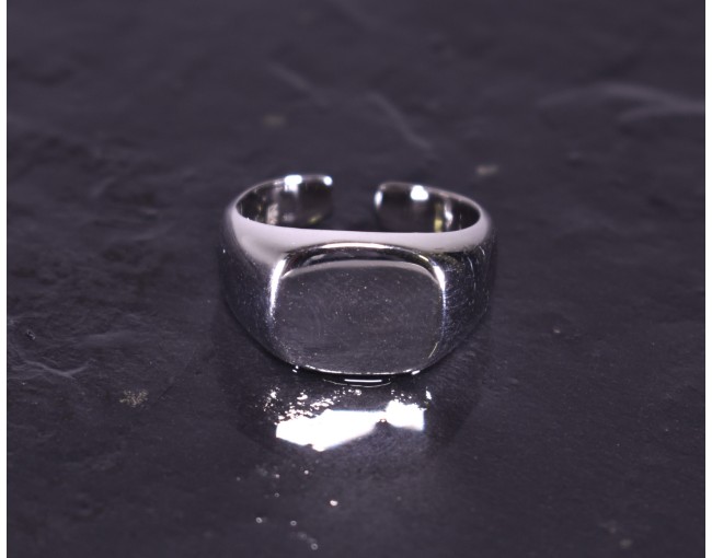 Silberring mit Siegelringdesign