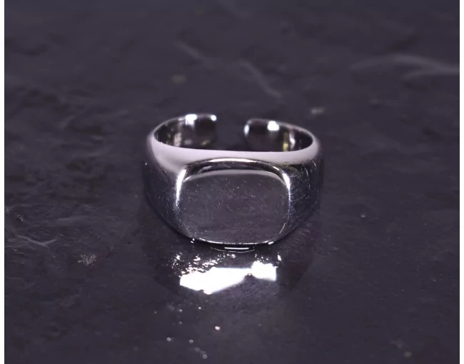 Silberring mit Siegelringdesign