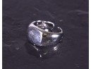 Silberring mit Siegelringdesign