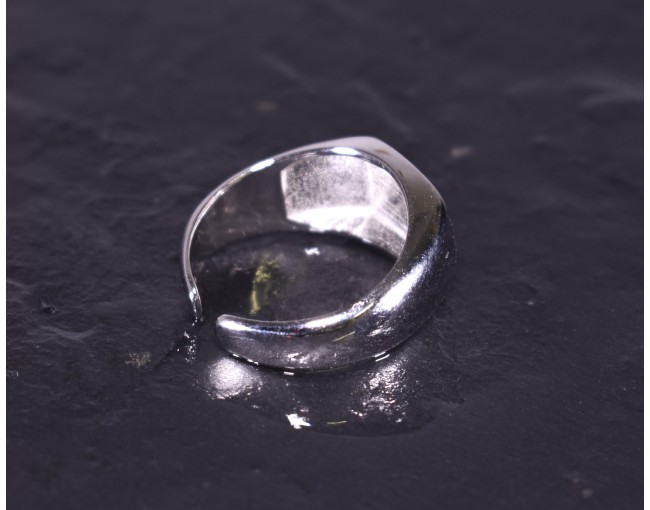 Silberring mit Siegelringdesign