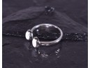 Silberring mit symmetrischer Grundform