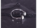 Silberring mit symmetrischer Grundform