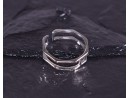 Silberring mit synchron angeordneten Ringschienen
