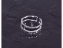 Silberring mit synchron angeordneten Ringschienen