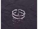Silberring mit synchron angeordneten Ringschienen