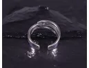 Silberring mit übereinanderliegenden Silberlinien