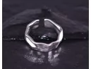 Silberring mit verknittertem Style