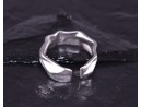 Silberring mit verknittertem Style