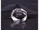 Silberring mit verknittertem Style