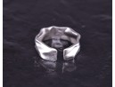 Silberring mit verknittertem Style