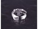 Silberring mit verknittertem Style