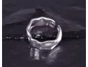 Silberring mit verknittertem Style
