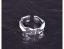 Silberring mit verknittertem Style