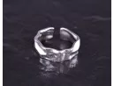 Silberring mit verknittertem Style